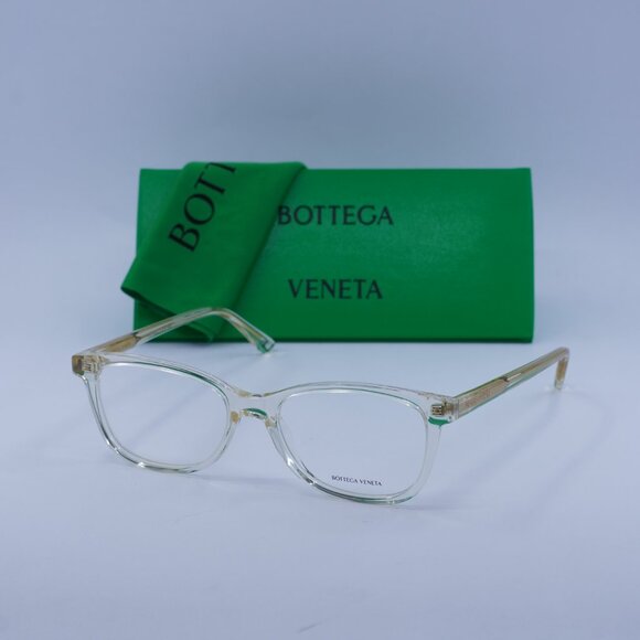 Bottega Veneta BV1028O 004 Square Eyeglasses 51mm – Transparent Beige - Picture 4 of 9